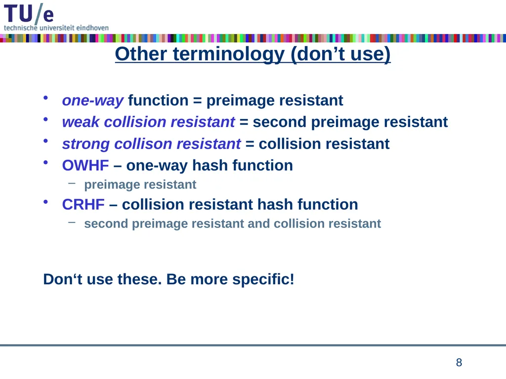 Cryptographic Hash Functions Part I Andreas - slide 7 of 32