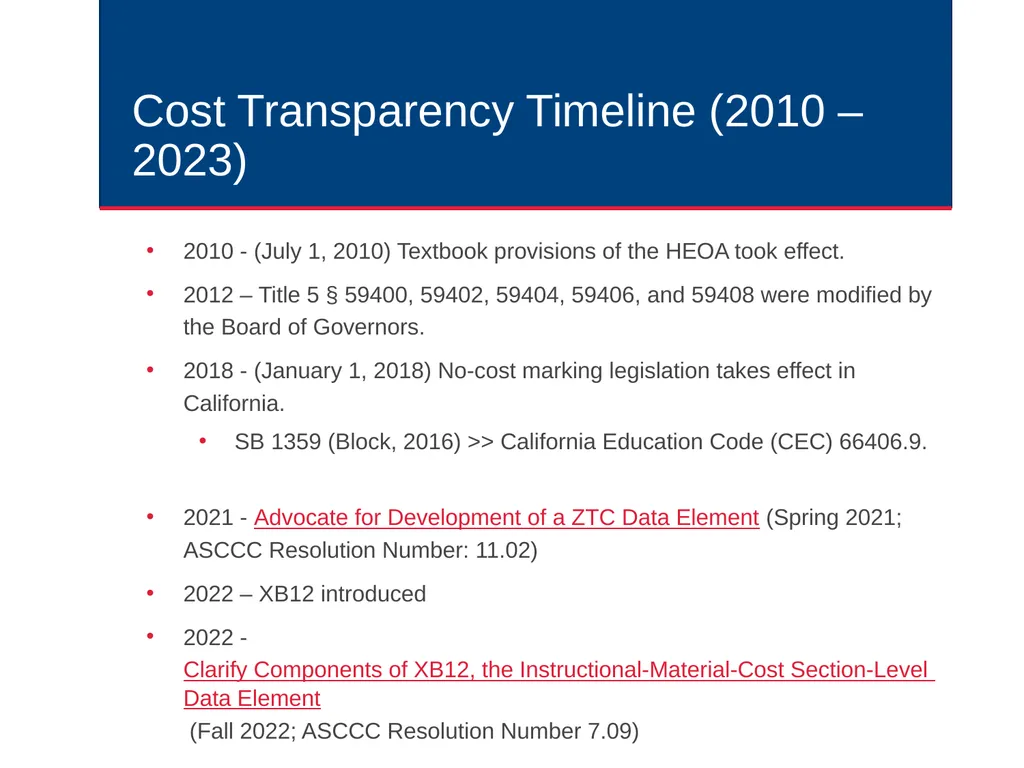 Course Cost Transparency in the California - slide 20 of 32