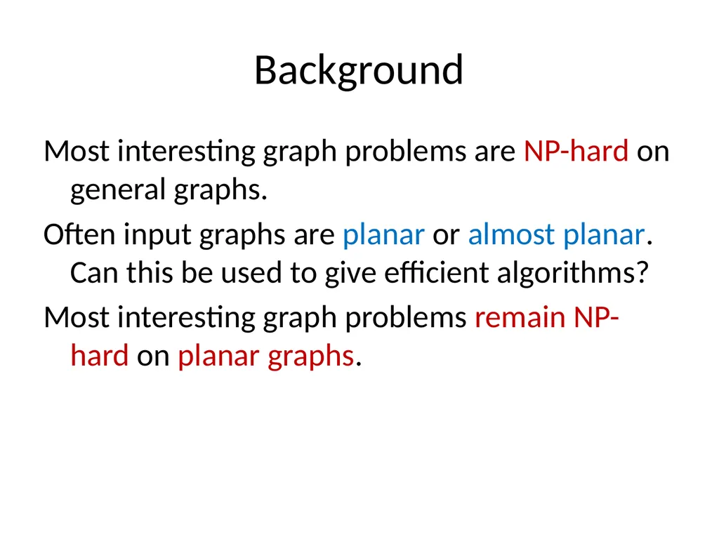 Applications of Treewidth in Algorithm Design - slide 2 of 55