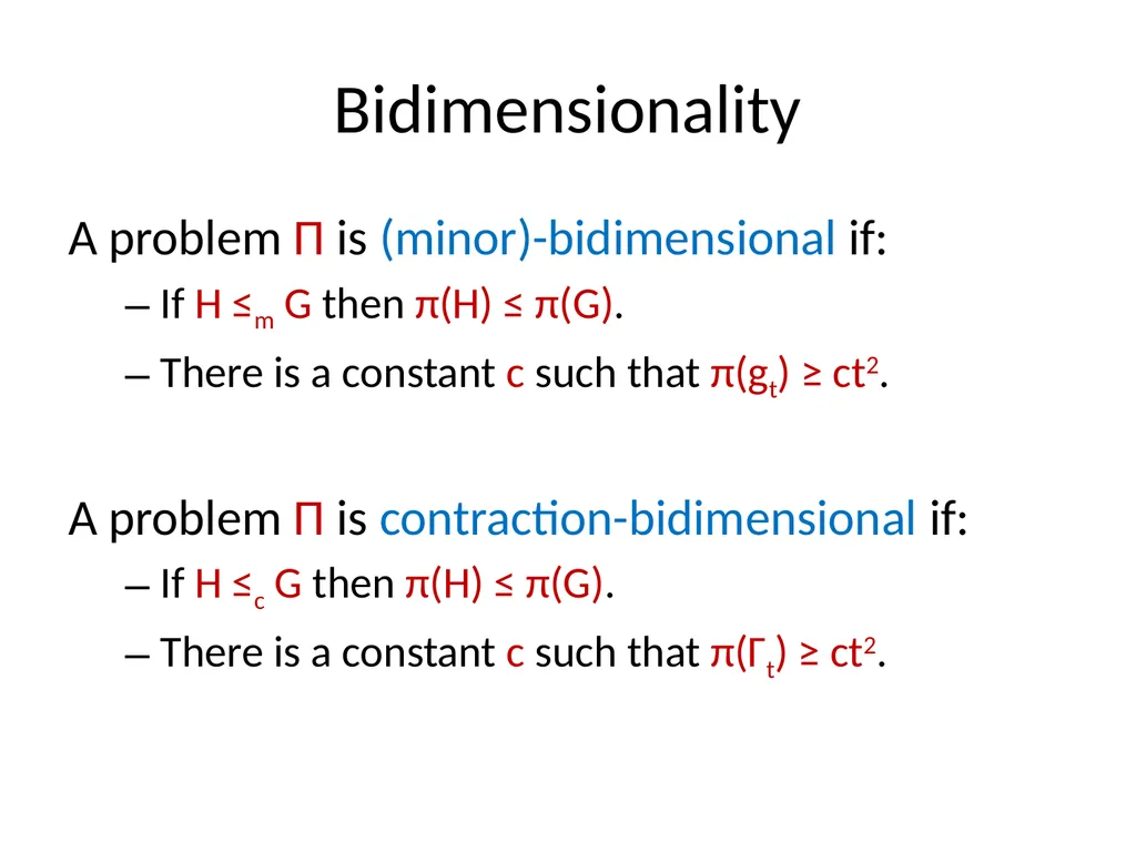 Applications of Treewidth in Algorithm Design - slide 10 of 55