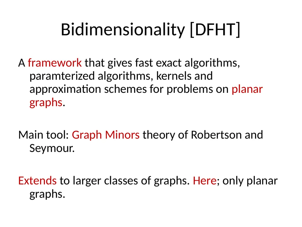 Applications of Treewidth in Algorithm Design - slide 5 of 55