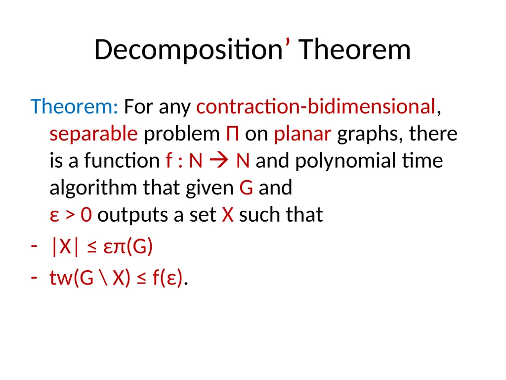 Applications of Treewidth in Algorithm Design - slide 27 of 55