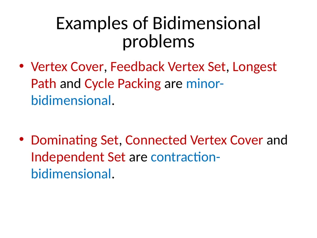 Applications of Treewidth in Algorithm Design - slide 11 of 55
