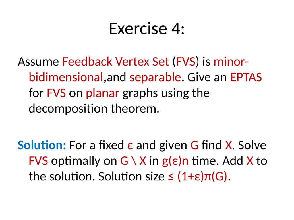 Applications of Treewidth in Algorithm Design - slide 26 of 55