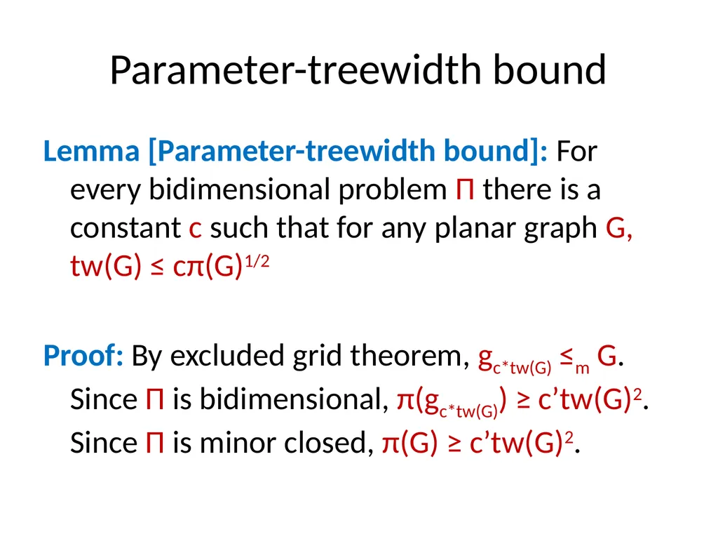 Applications of Treewidth in Algorithm Design - slide 16 of 55