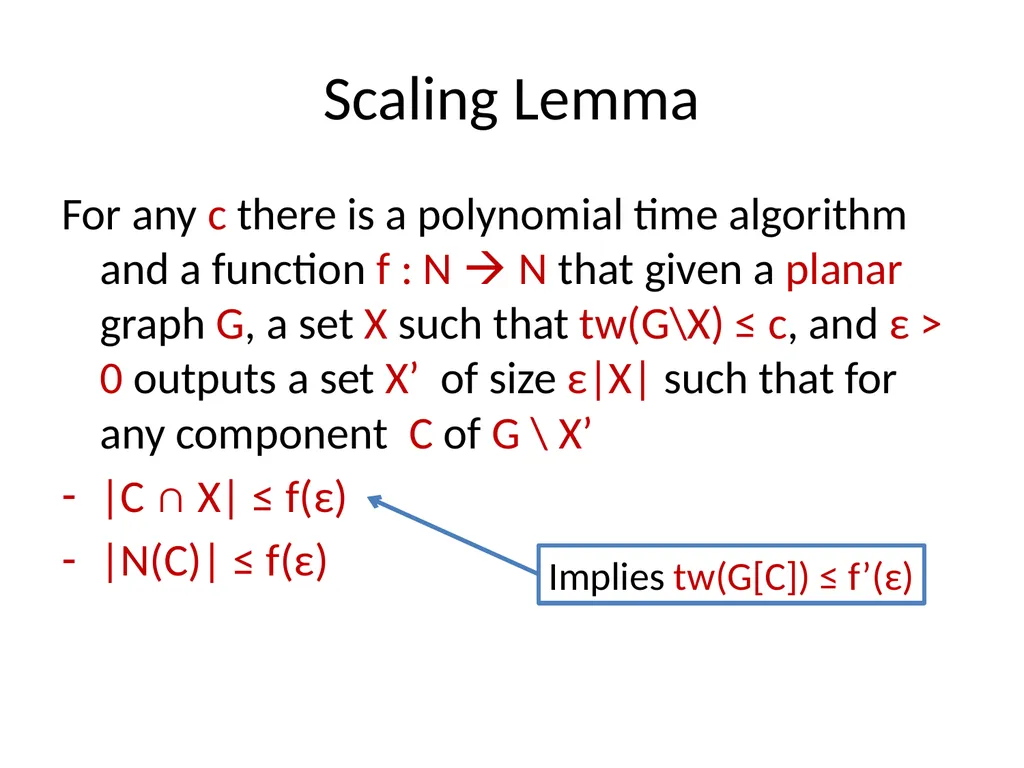 Applications of Treewidth in Algorithm Design - slide 38 of 55