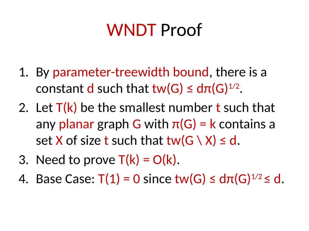 Applications of Treewidth in Algorithm Design - slide 32 of 55