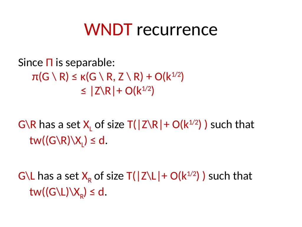 Applications of Treewidth in Algorithm Design - slide 34 of 55