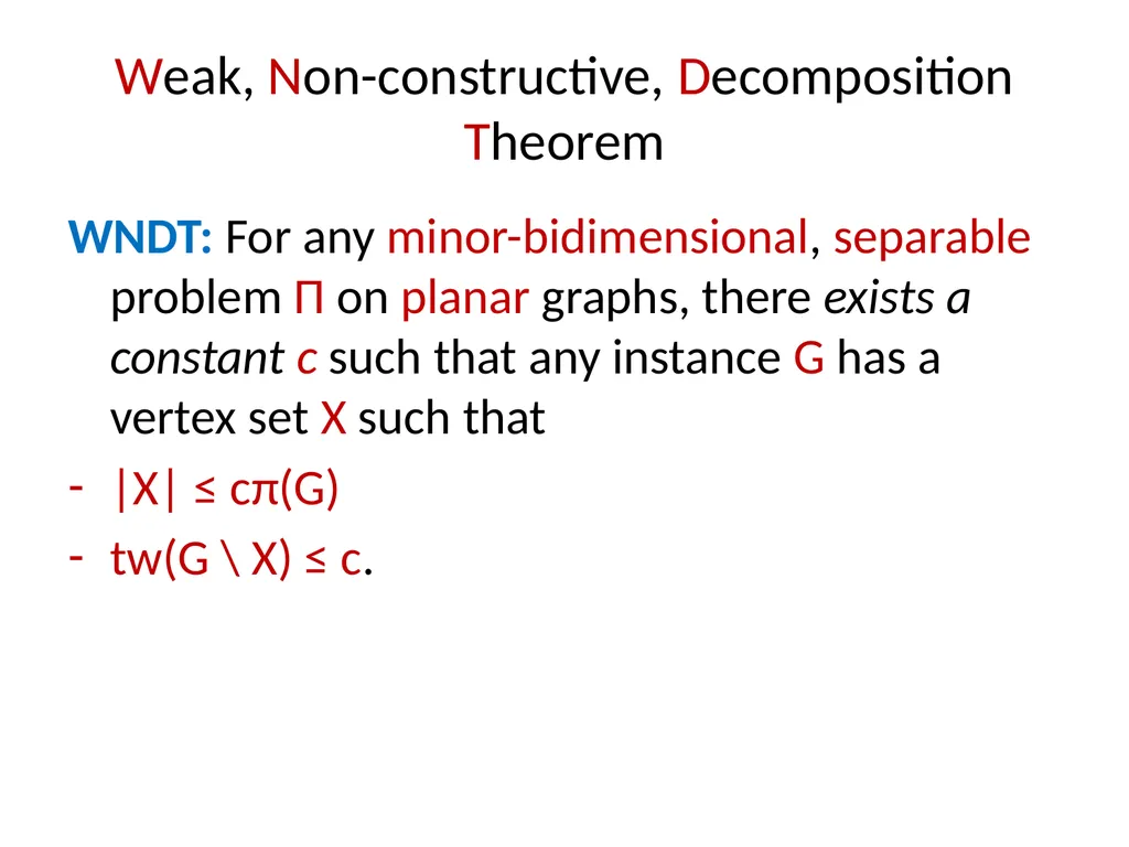 Applications of Treewidth in Algorithm Design - slide 31 of 55