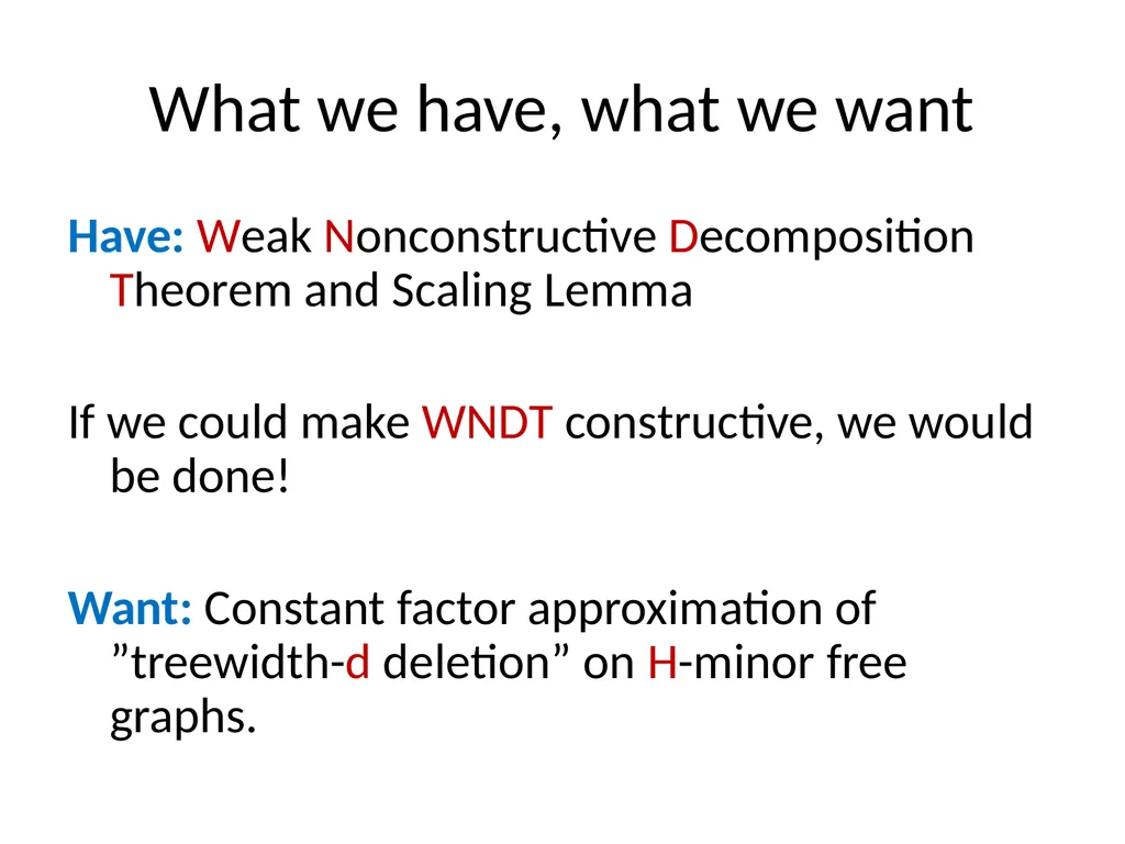 Applications of Treewidth in Algorithm Design - slide 46 of 55