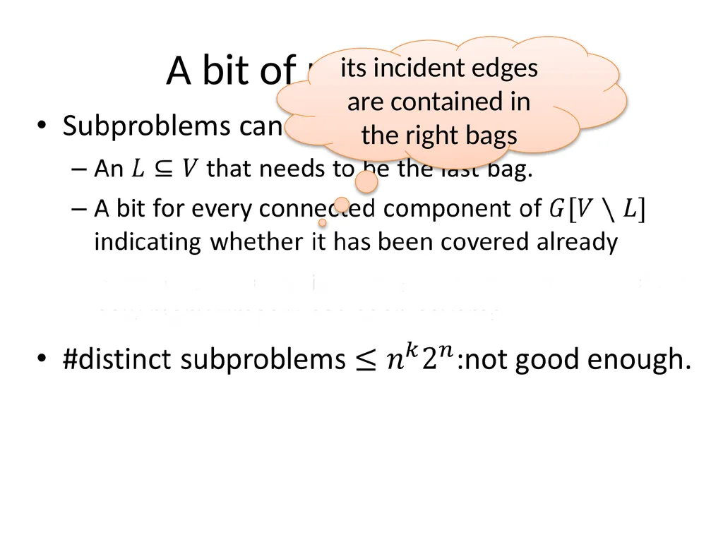 Subexponential time algorithms and lower bounds - slide 21 of 31