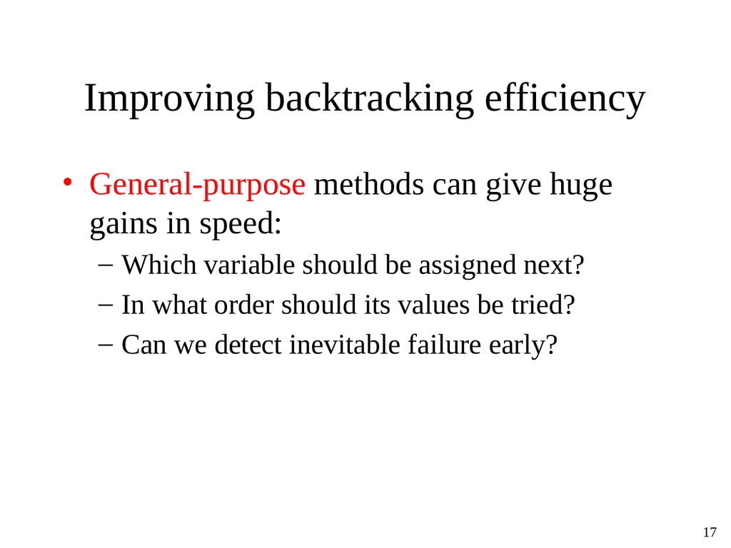 Constraint Satisfaction Problems Tuomas Sandholm - slide 17 of 46