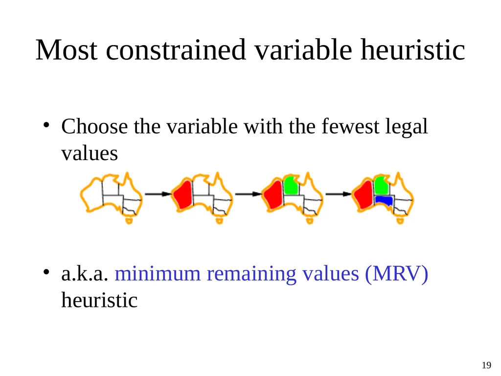Constraint Satisfaction Problems Tuomas Sandholm - slide 19 of 46