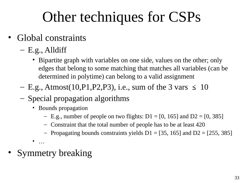Constraint Satisfaction Problems Tuomas Sandholm - slide 33 of 46