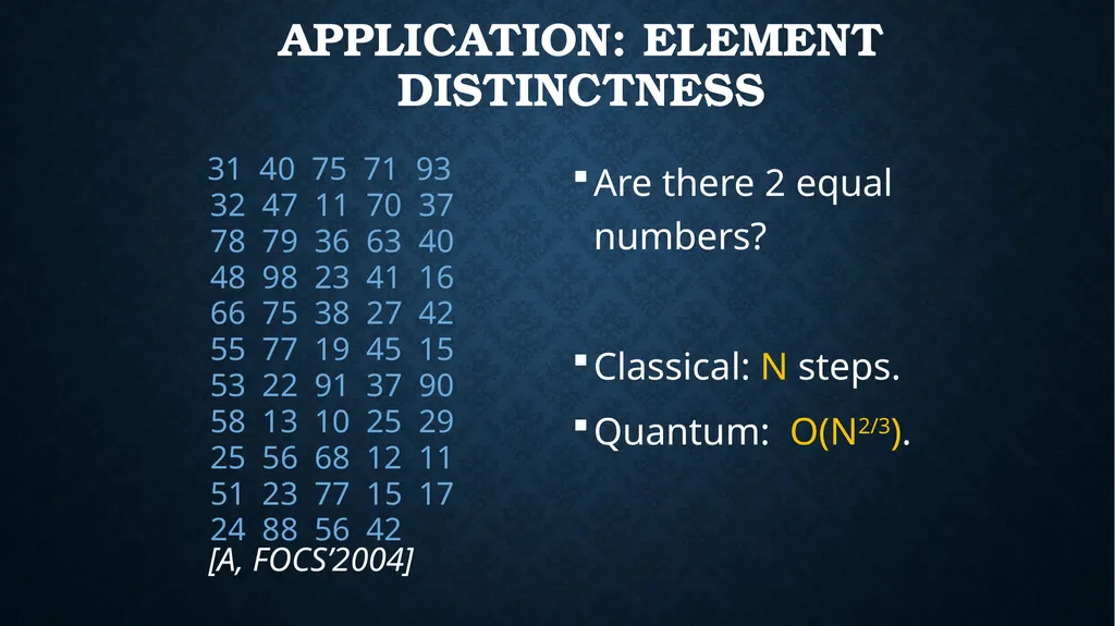 quantum speedups For search AND OPTIMIZATION - slide 9 of 36