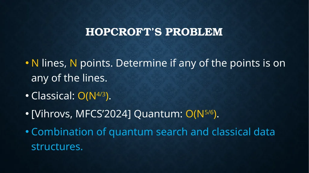 quantum speedups For search AND OPTIMIZATION - slide 34 of 36