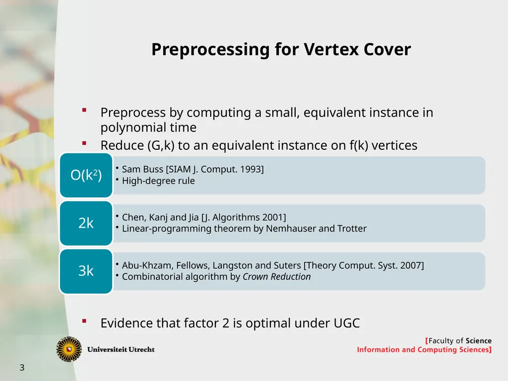 Bart Jansen Vertex Cover Kernelization Revisited: - slide 3 of 24