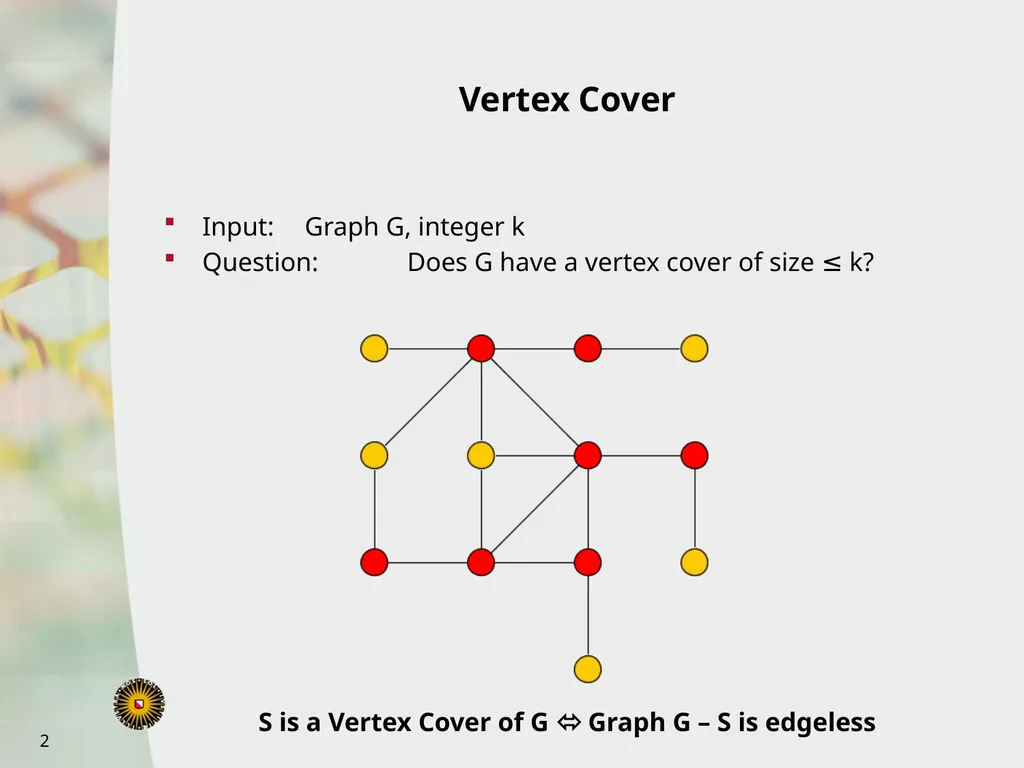 Bart Jansen Vertex Cover Kernelization Revisited: - slide 2 of 24