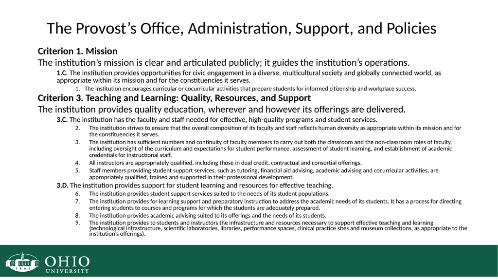 HLC Evidence Collection HLC Open Pathway Next - slide 38 of 45