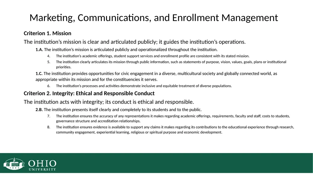 HLC Evidence Collection HLC Open Pathway Next - slide 43 of 45