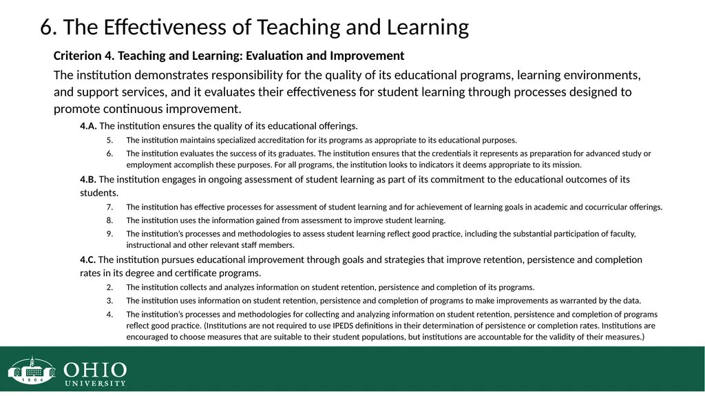 HLC Evidence Collection HLC Open Pathway Next - slide 10 of 45