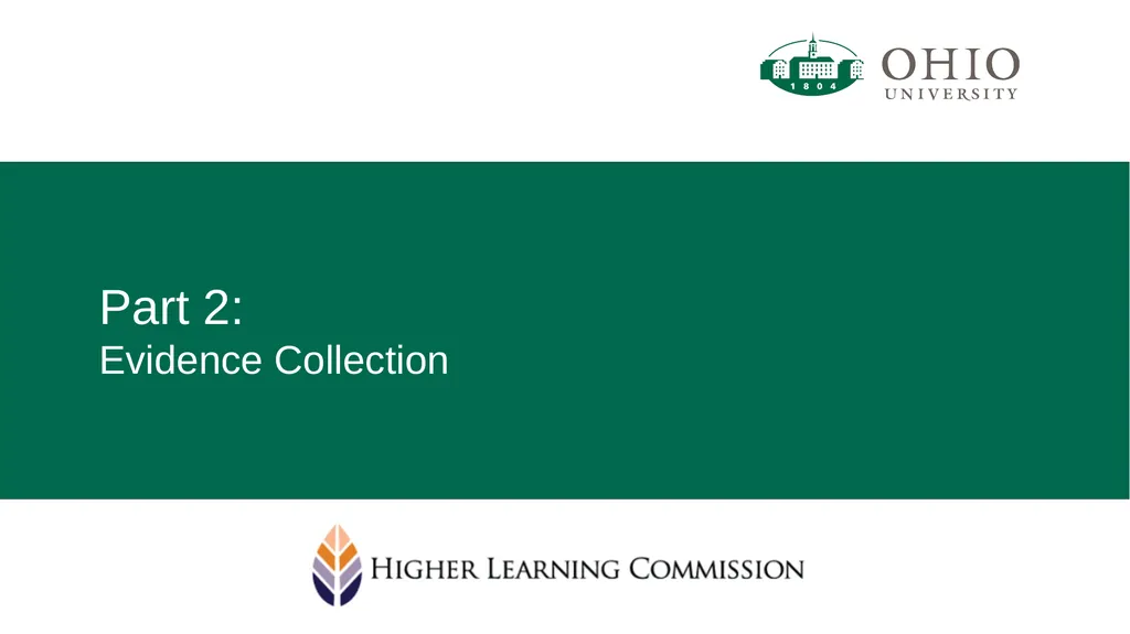 HLC Evidence Collection HLC Open Pathway Next - slide 19 of 45