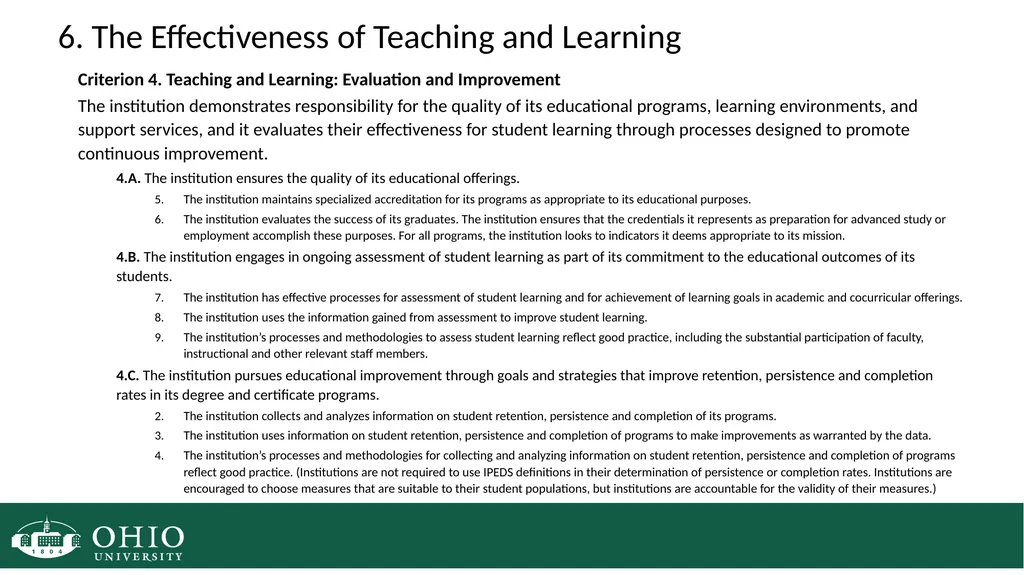 HLC Evidence Collection HLC Open Pathway Next - slide 16 of 45