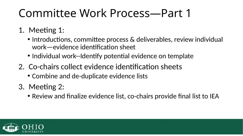 HLC Evidence Collection HLC Open Pathway Next - slide 11 of 45