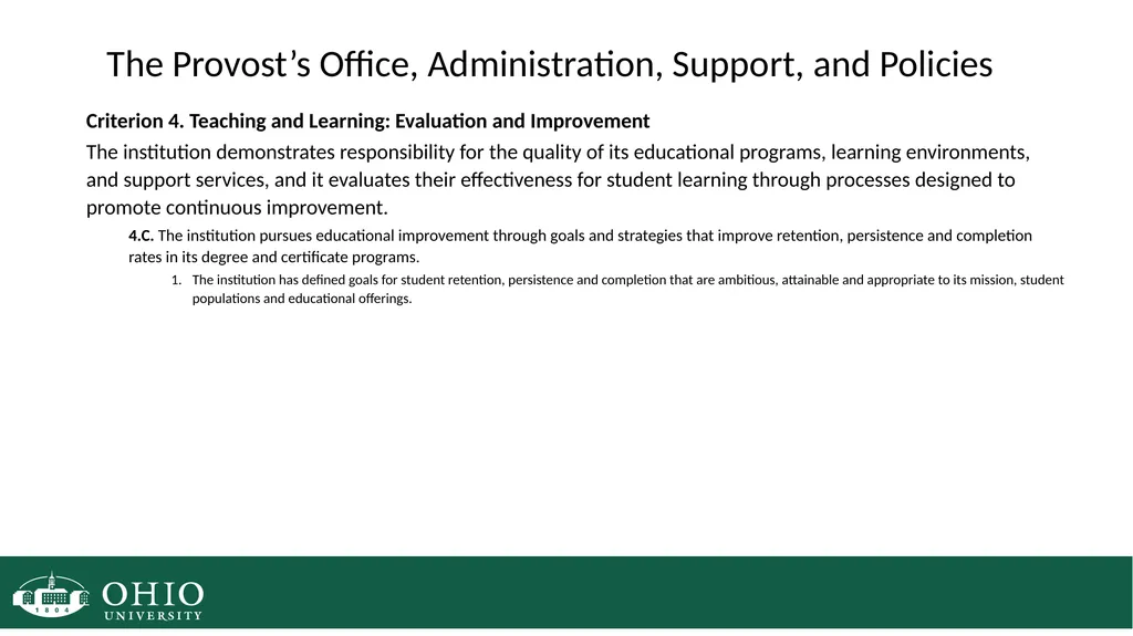 HLC Evidence Collection HLC Open Pathway Next - slide 39 of 45