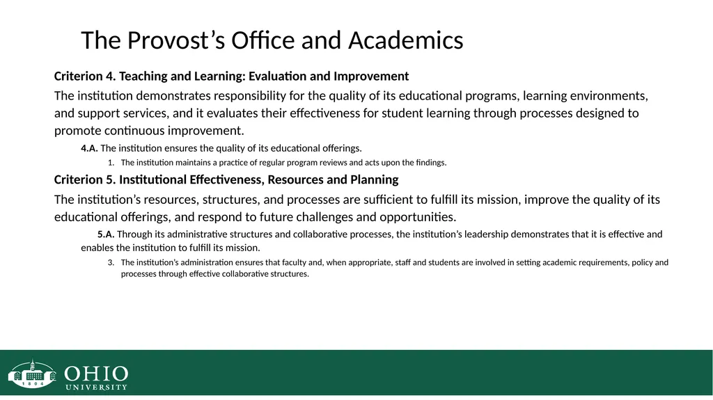 HLC Evidence Collection HLC Open Pathway Next - slide 36 of 45
