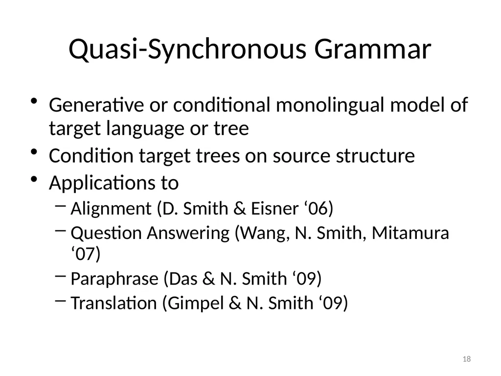 Parser Adaptation and Projection with - slide 18 of 27