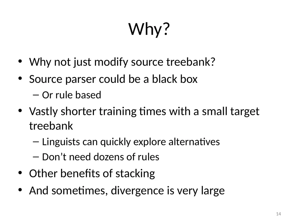 Parser Adaptation and Projection with - slide 14 of 27