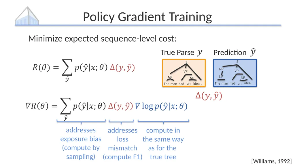 Policy Gradient as a Proxy for Dynamic Oracles in - slide 10 of 20