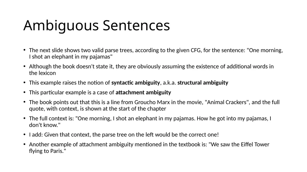 ECE467: Natural Language Processing Parsing If you - slide 5 of 46