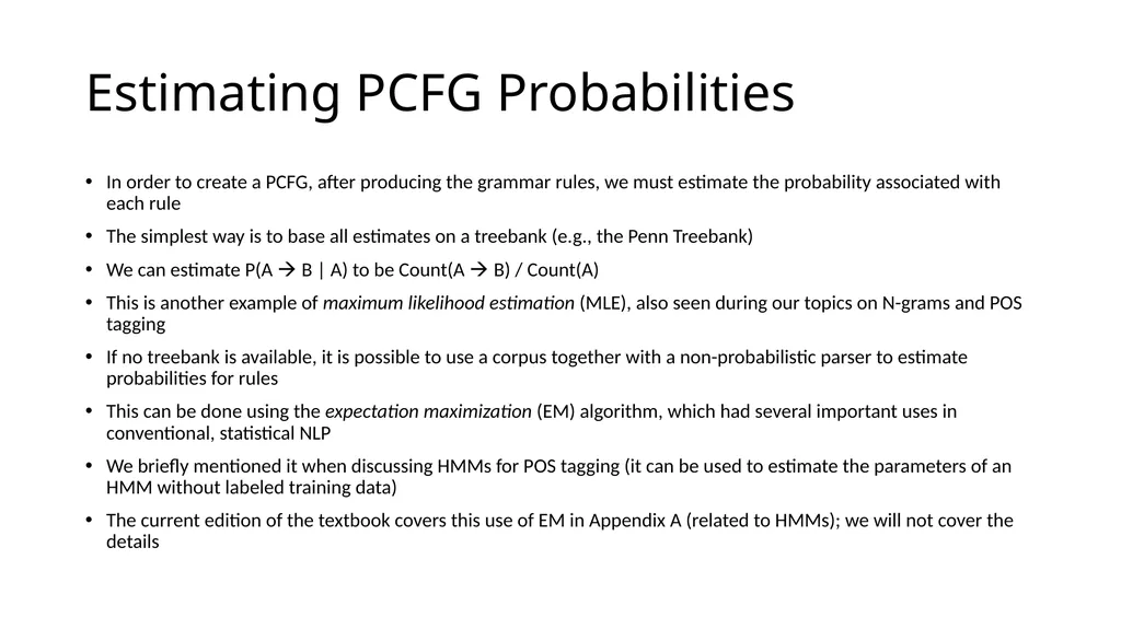 ECE467: Natural Language Processing Parsing If you - slide 35 of 46