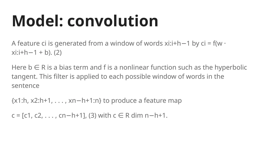 Convolutional Neural Networks for sentence - slide 7 of 15