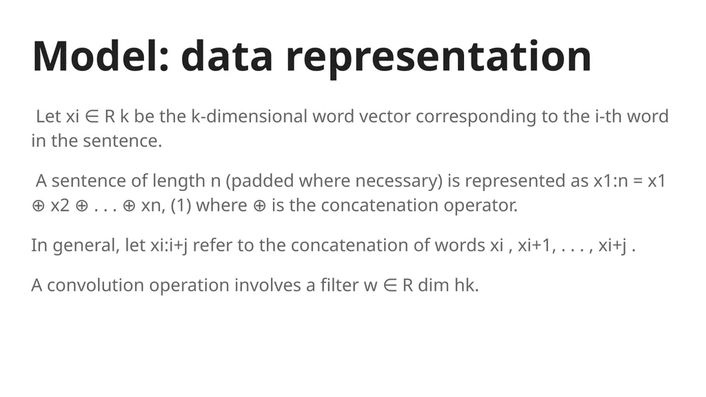 Convolutional Neural Networks for sentence - slide 6 of 15