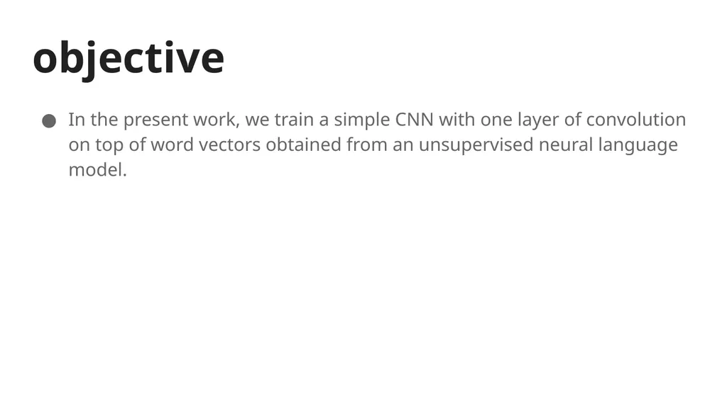 Convolutional Neural Networks for sentence - slide 4 of 15
