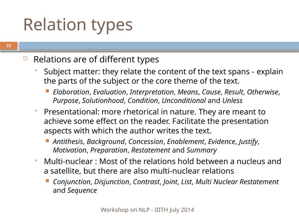 Discourse Processing Ranjani Parthasarathi - slide 22 of 99