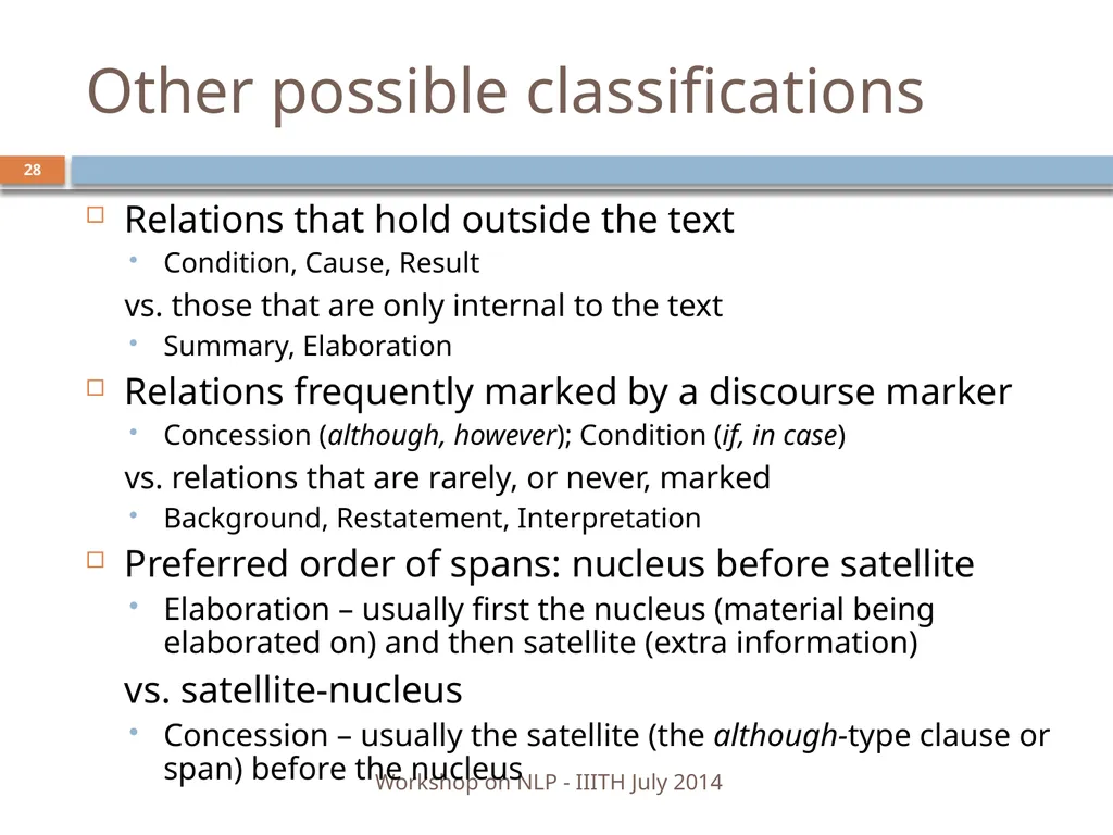 Discourse Processing Ranjani Parthasarathi - slide 28 of 99