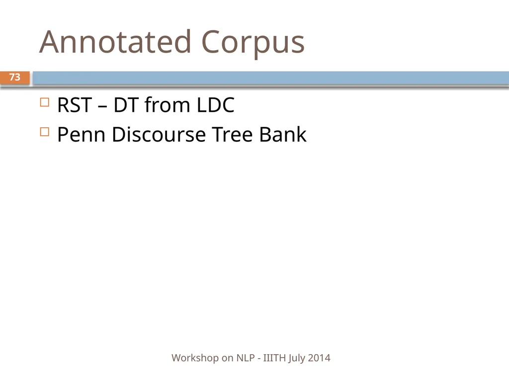 Discourse Processing Ranjani Parthasarathi - slide 73 of 99