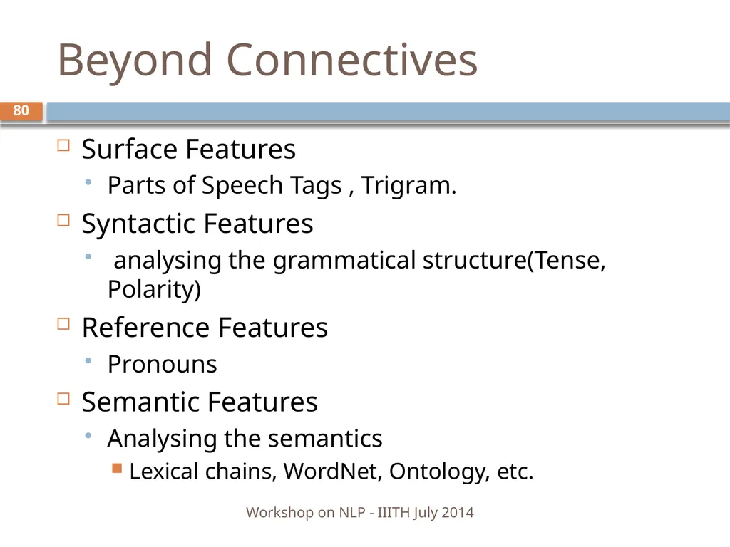 Discourse Processing Ranjani Parthasarathi - slide 80 of 99