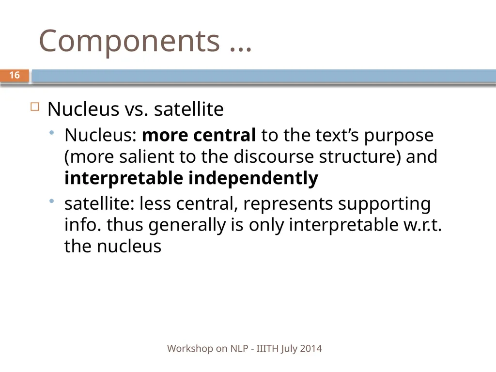 Discourse Processing Ranjani Parthasarathi - slide 16 of 99