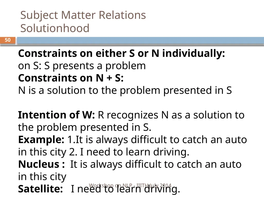 Discourse Processing Ranjani Parthasarathi - slide 50 of 99