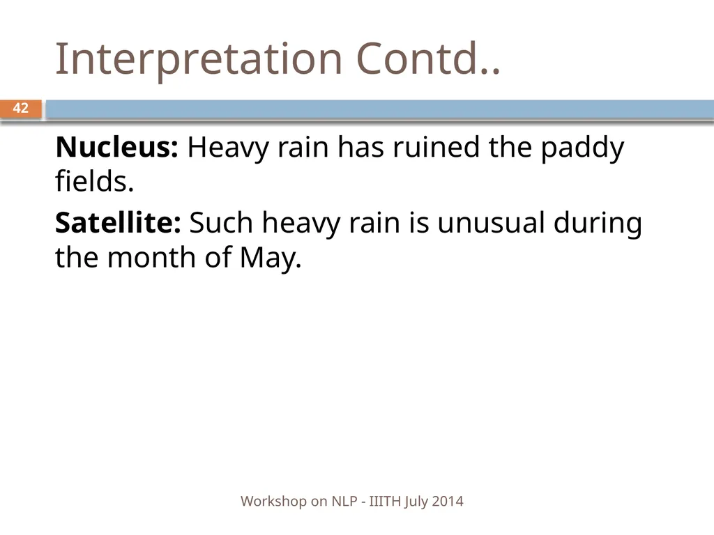 Discourse Processing Ranjani Parthasarathi - slide 42 of 99