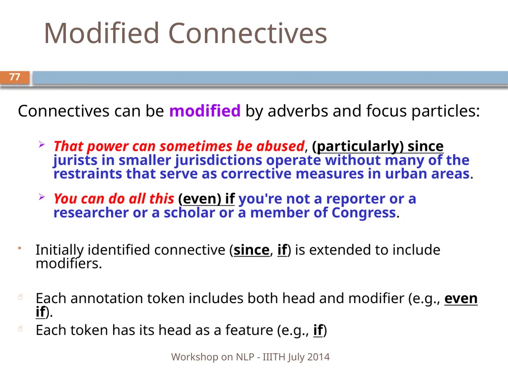 Discourse Processing Ranjani Parthasarathi - slide 77 of 99