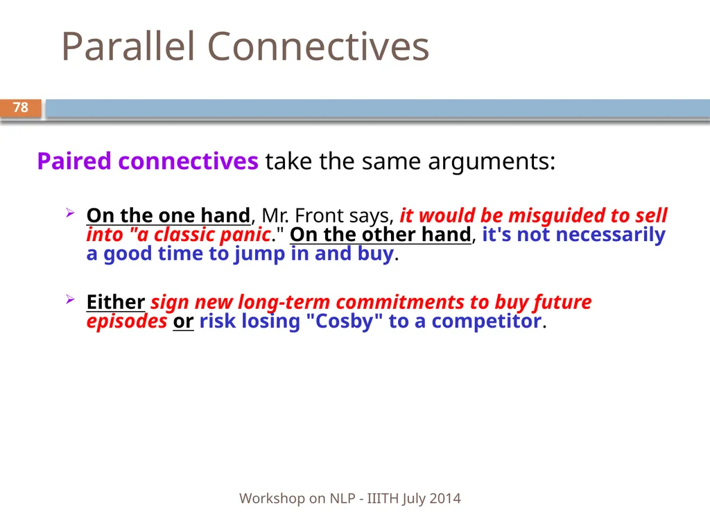 Discourse Processing Ranjani Parthasarathi - slide 78 of 99