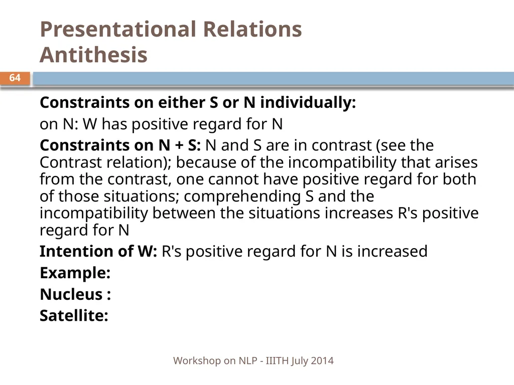 Discourse Processing Ranjani Parthasarathi - slide 64 of 99