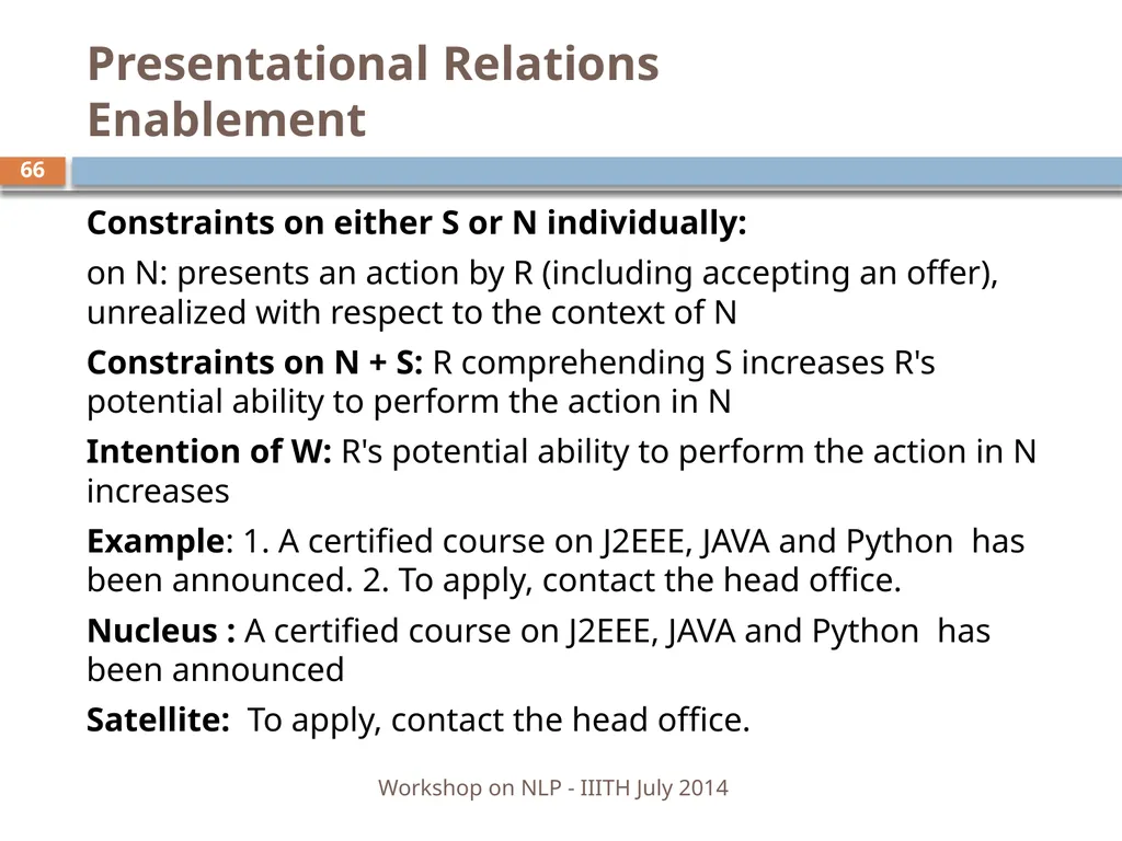 Discourse Processing Ranjani Parthasarathi - slide 66 of 99