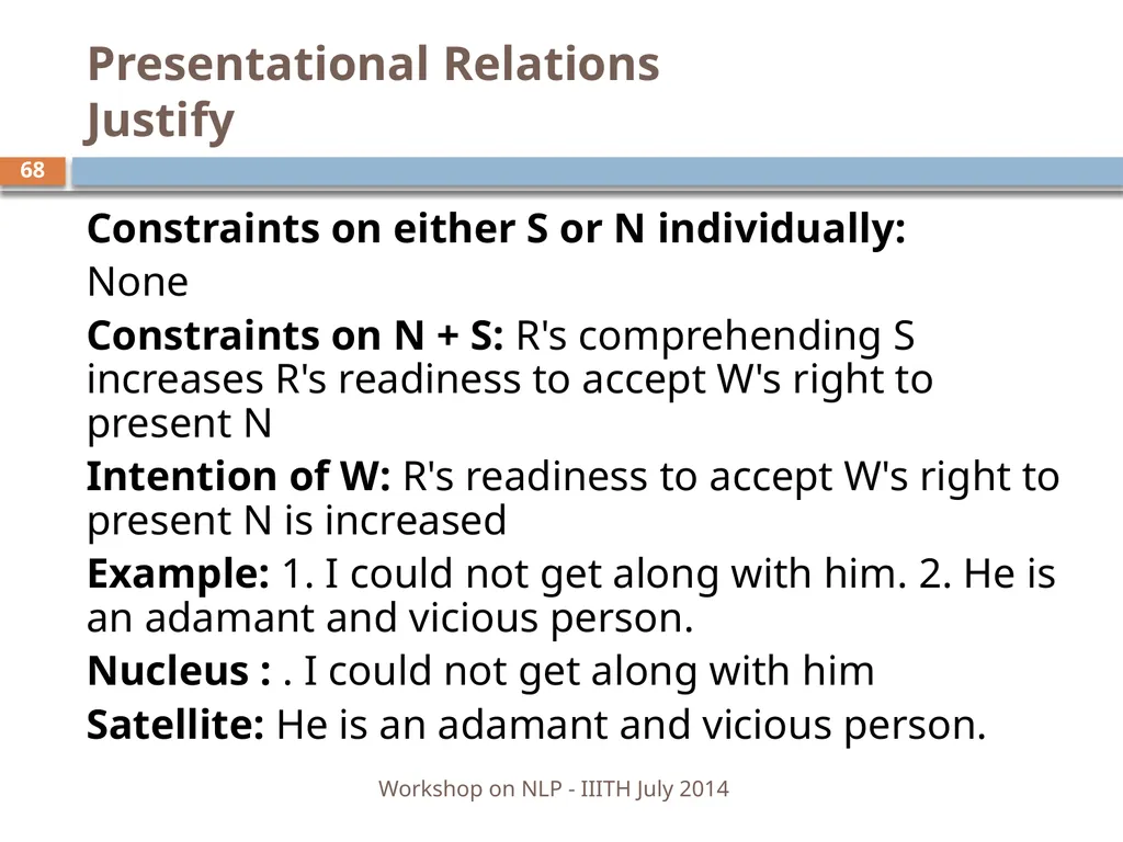 Discourse Processing Ranjani Parthasarathi - slide 68 of 99